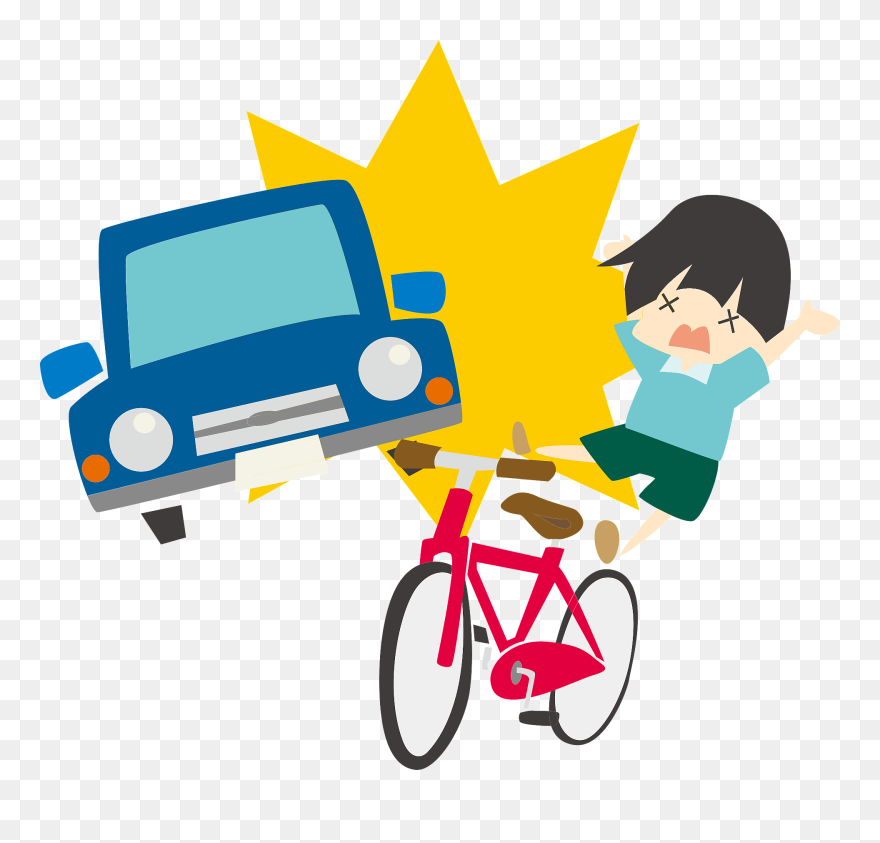 フリー 素材 自転車 事故 Clipart