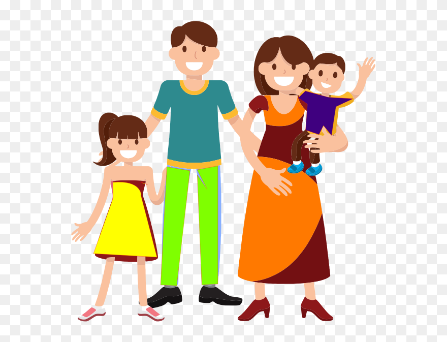 Happy Family With Kids - Transparent Family Clipart - Png Download