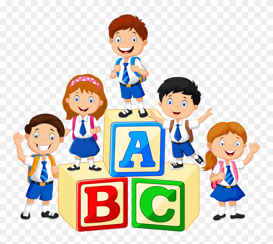 Of Pre-school Bunch Kids Child Free Png Hq Clipart - Clip Art School Kids Png Transparent Png