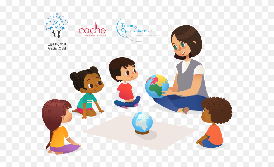 Teacher With Kids Cartoon Clipart