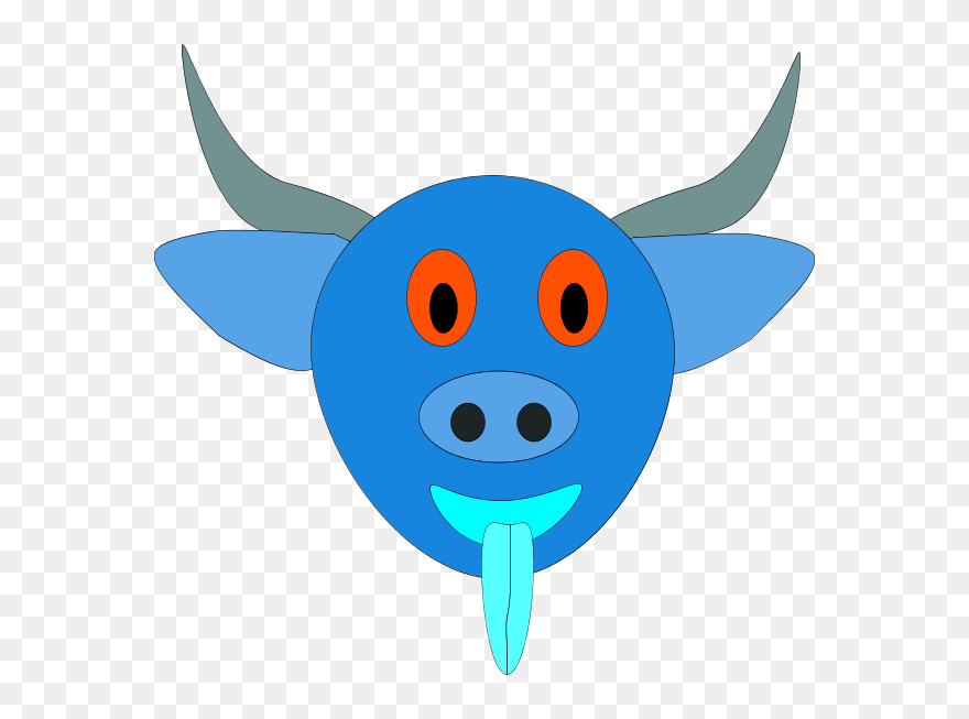 Cartoon Bull Face Clipart