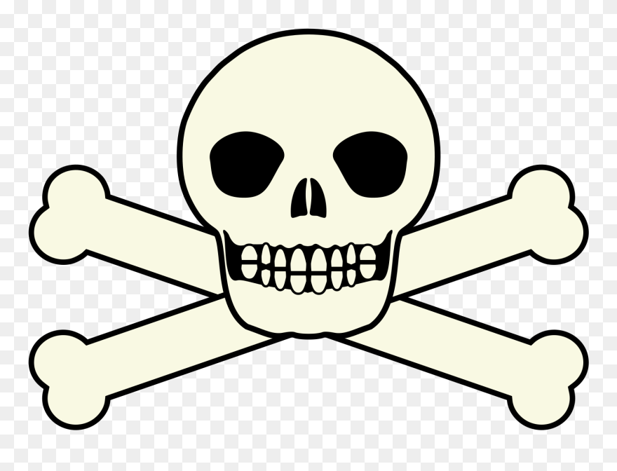 Skull And Crossbones Clipart - กระ โหล ก การ์ตูน - Png Download