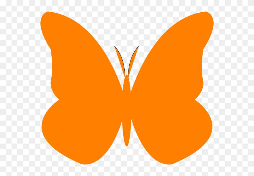 Transparent Solid Clipart - Solid Butterflies Clip Art - Png Download