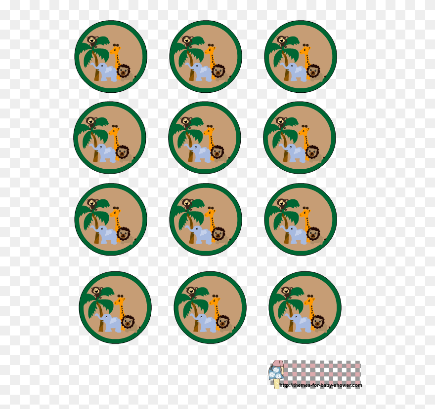 Free Printable Safari Baby Shower Round Labels - Thank You Tags For Birthday Safari Theme Png Clipart