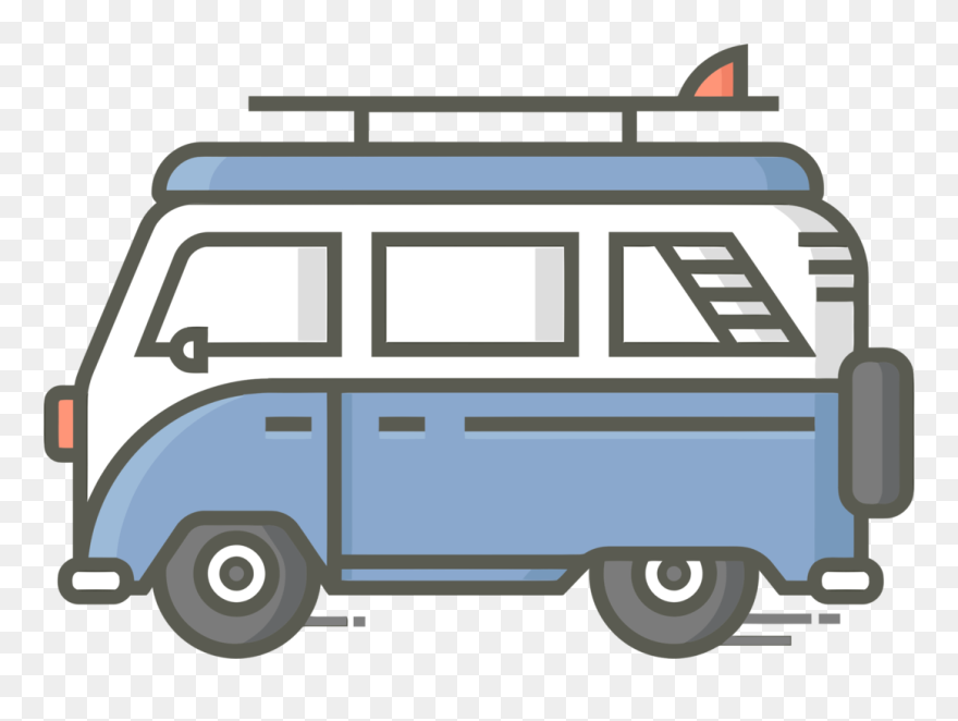 Van,compact Car,car - Vw Combi Vector Png Clipart