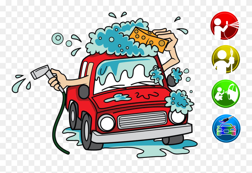 Car Wash Cartoon Clip Art - Car Wash Png Transparent Png