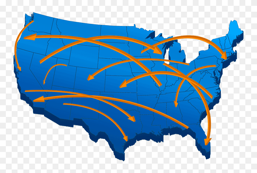 Long Distance Moving Map - Super Bowl Li Memes Clipart