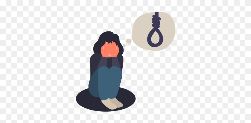 Suicidal Thoughts - Illustration Clipart