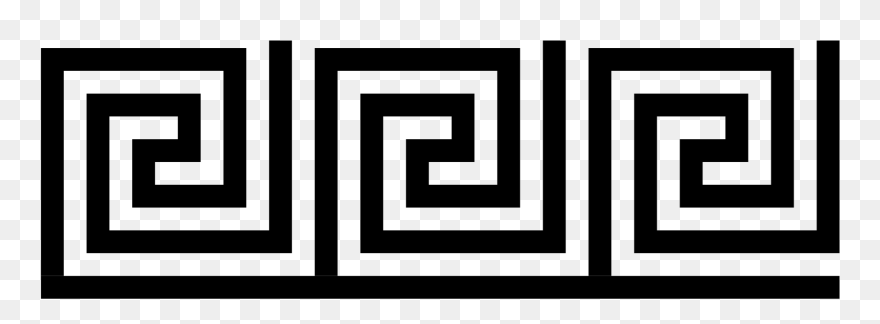 Greek Key Pattern Blue Clipart
