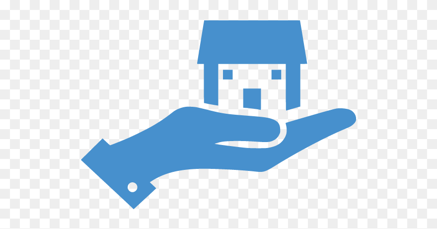 House Movers - Clipart Hand Holding House - Png Download