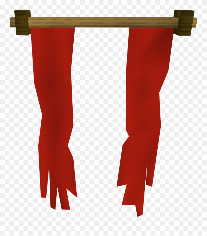 Transparent Curtains Clipart - Carmine - Png Download