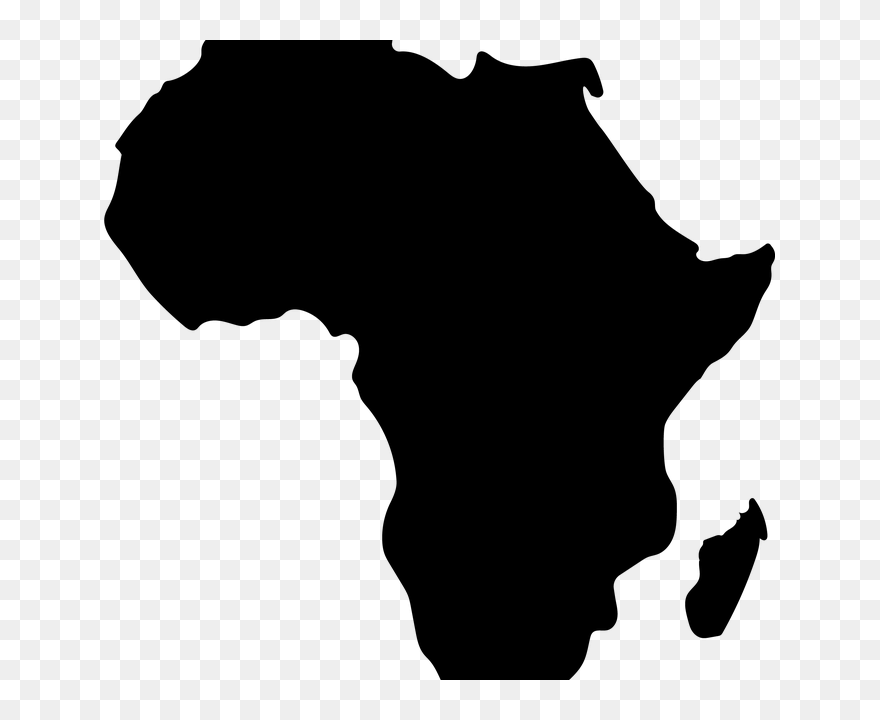 Africa Country Silhouette - Africa Map Silhouette Clipart