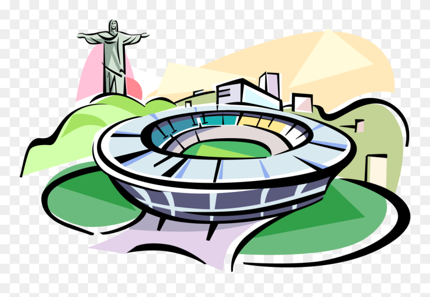 Vector Illustration Of Maracana Stadium Estádio Jornalista - Maracana Clipart - Png Download