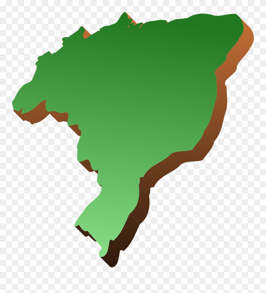 Mapa Do Brasil Verde Clipart