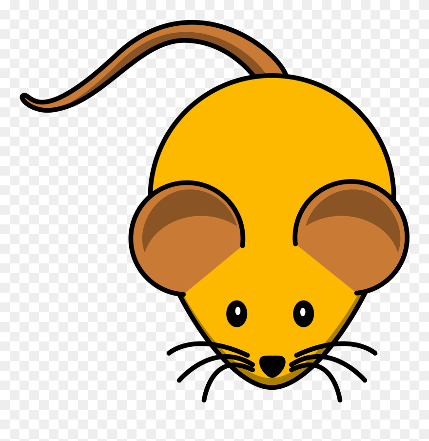 Orange Mouse W/ Brown Ears Clip Art At Clker - Animal Cartoon Mouse - Png Download