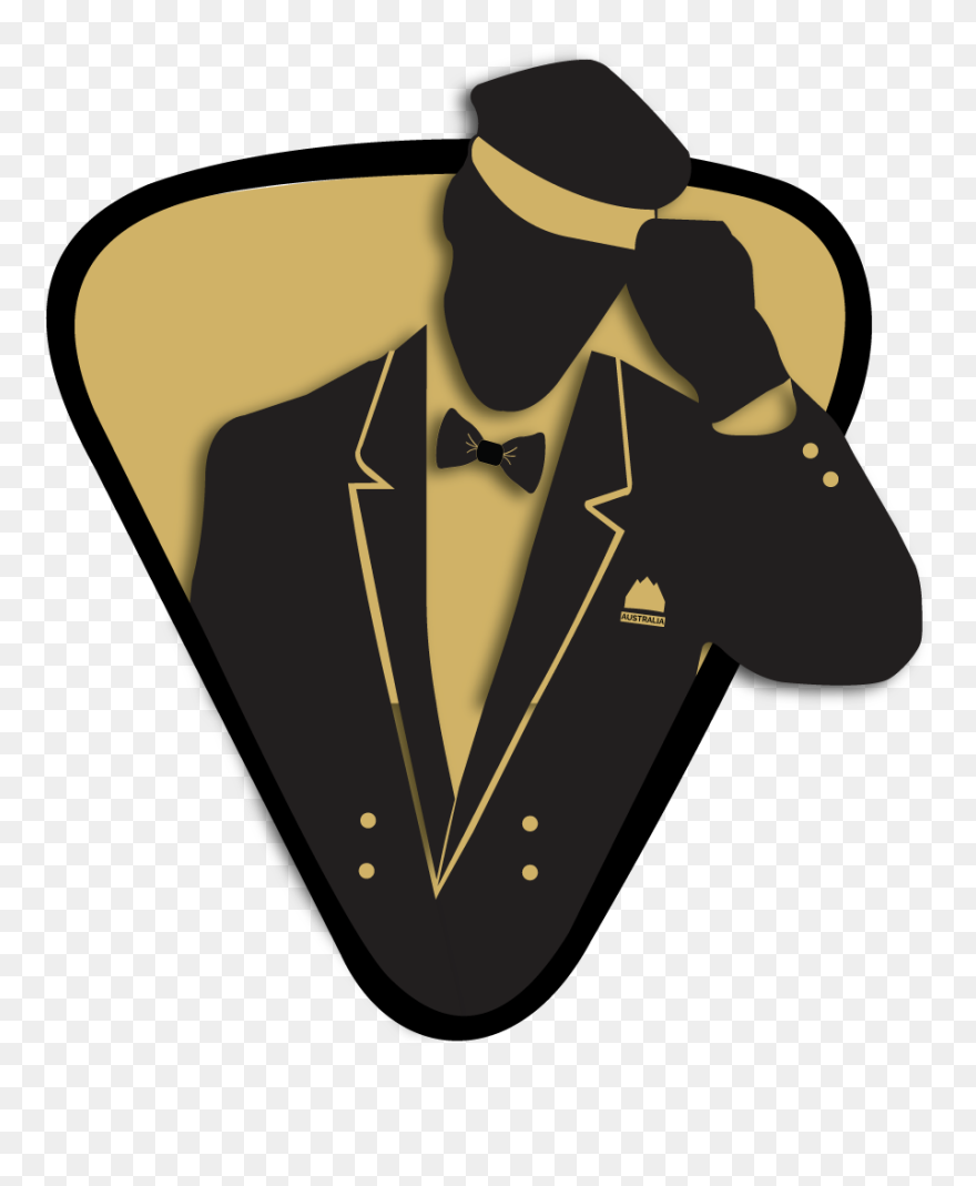Black Bow Chauffeur Clipart