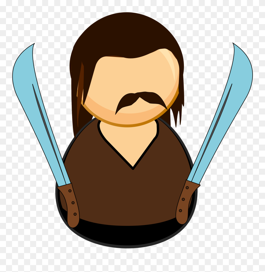 Sword Clipart Machete - Man With Machete Clipart - Png Download