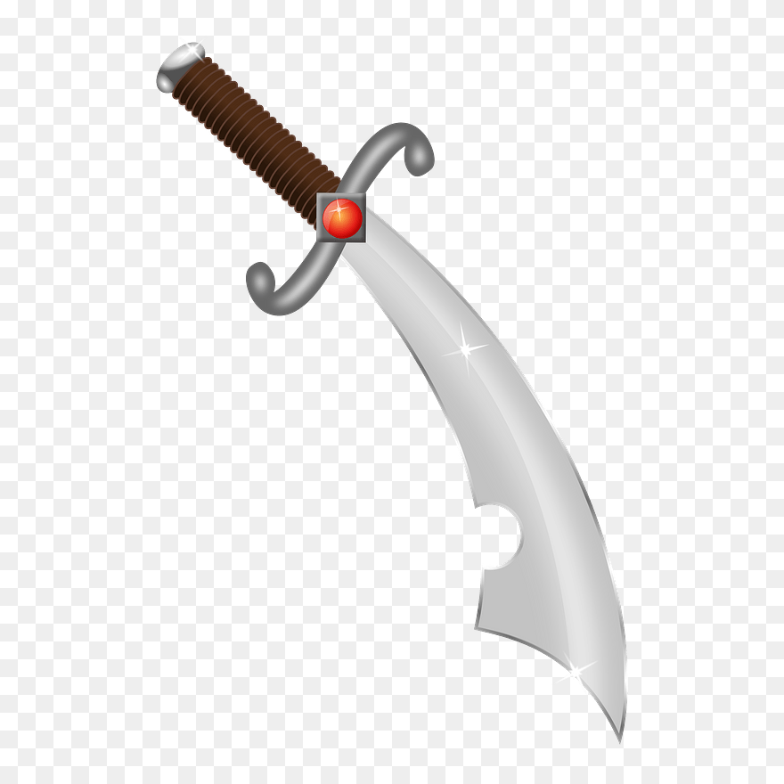 Scimitar Clipart - Sword Clip Art - Png Download