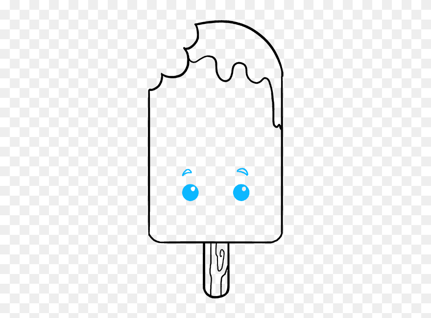 How To Draw Cute Popsicle - Easy Cute Popsicle Drawings Clipart