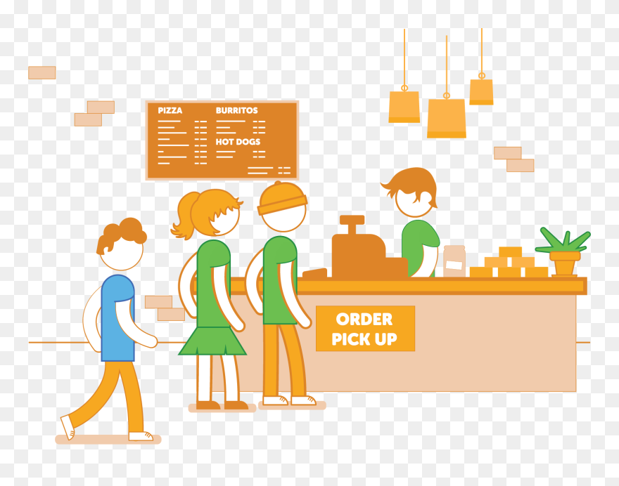 Transparent Intelligence Clip Art - Line Up For Food Cartoon - Png Download