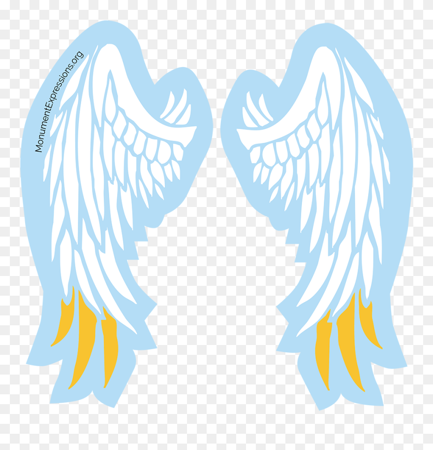 Wings White Ltblue Gold Set Clipart