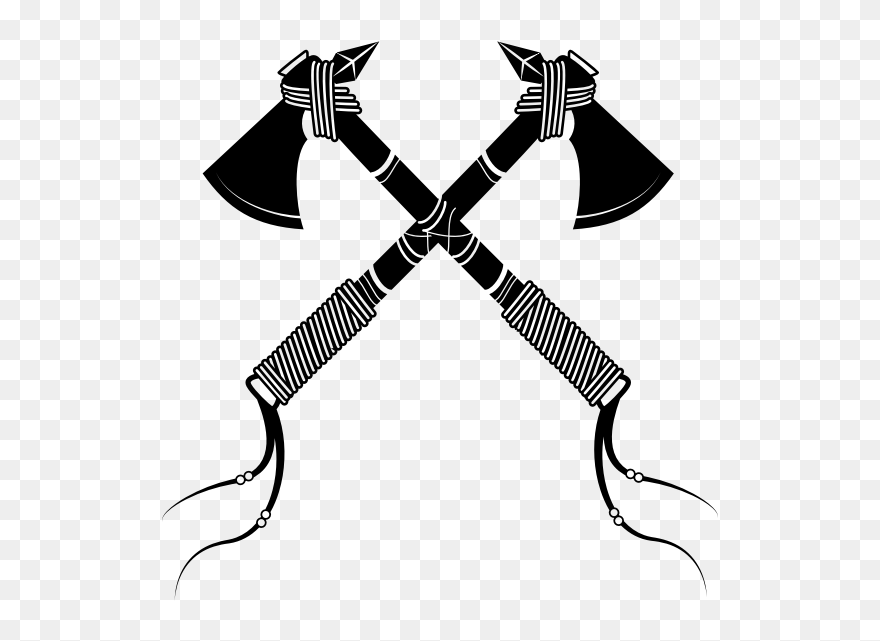 Tattoo Tribal Axes Clipart
