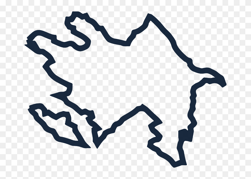 Azerbaijan Country Outline Clipart