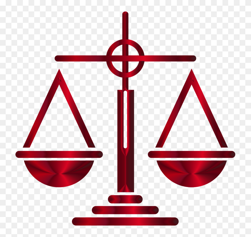 Area,symbol,line - Scales Of Justice Red Clipart
