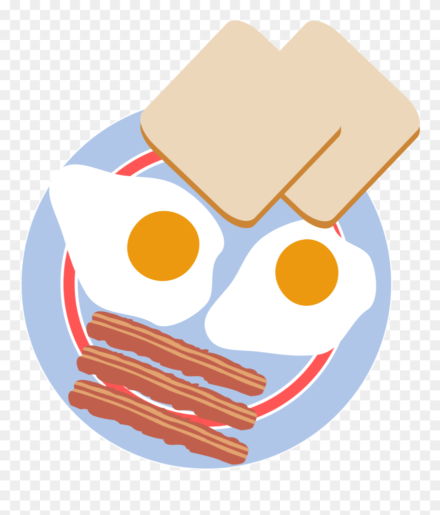 Eggs And Toast Cartoon Clipart