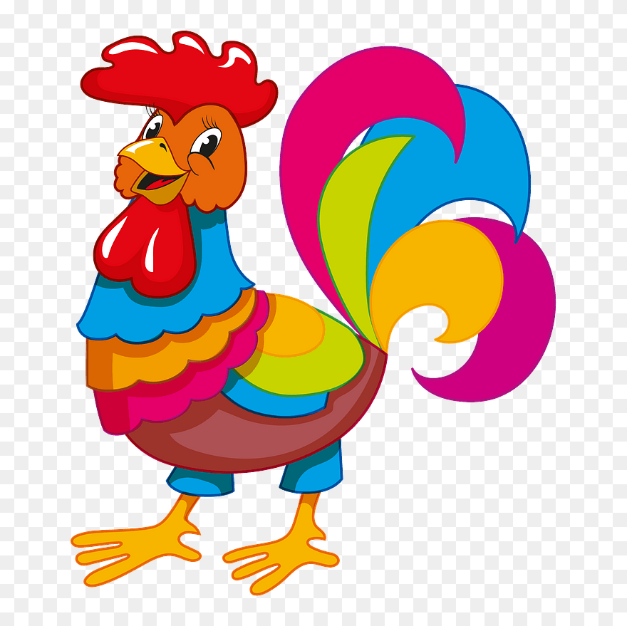 Cock Clipart - Rooster - Png Download