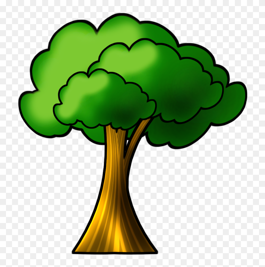 Hiding Behind A Tree Clipart Free Download - Transparent 2d Tree - Png Download