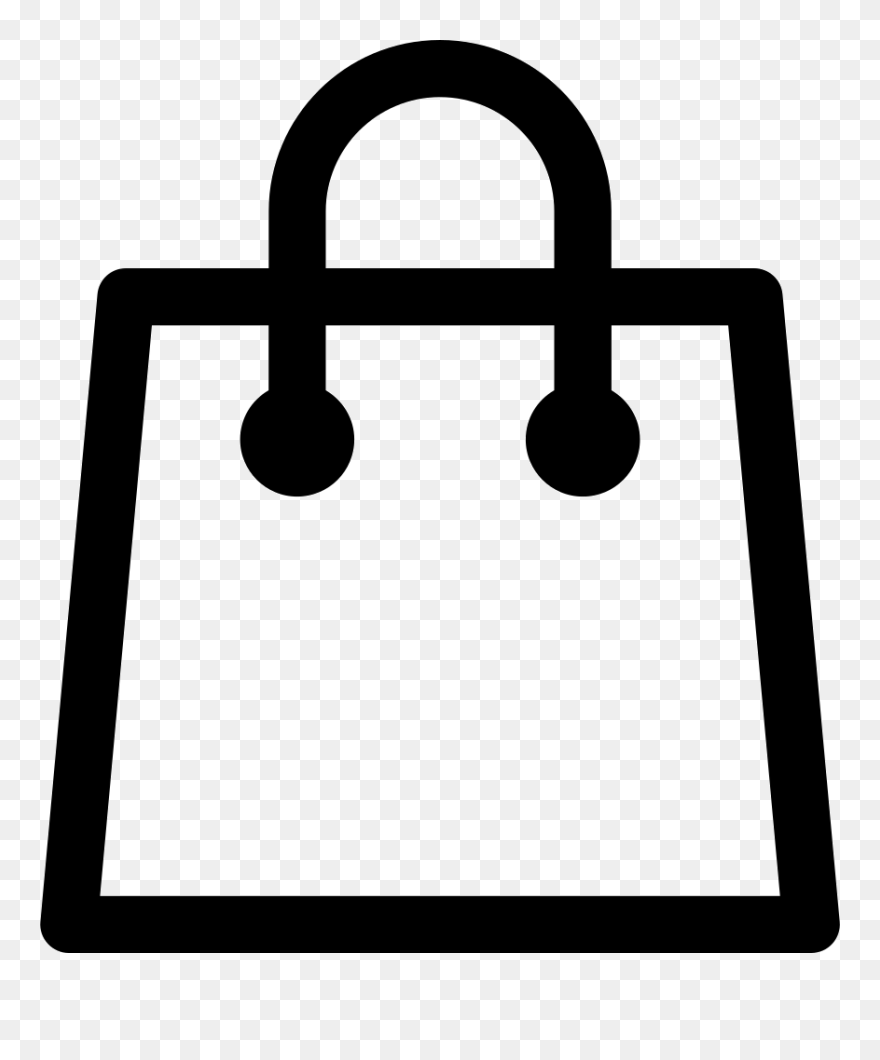 Shopping Paper Bag Outline - Free Shopping Bag Icon Png Clipart