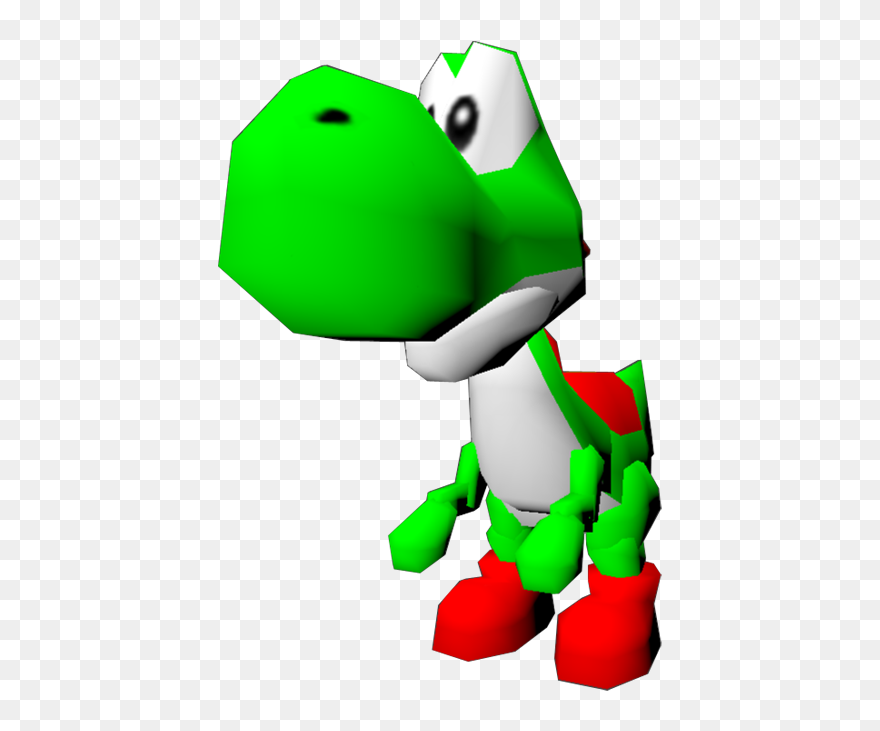Yoshi Clipart Paper Mario - Yoshi Mario 64 Png Transparent Png