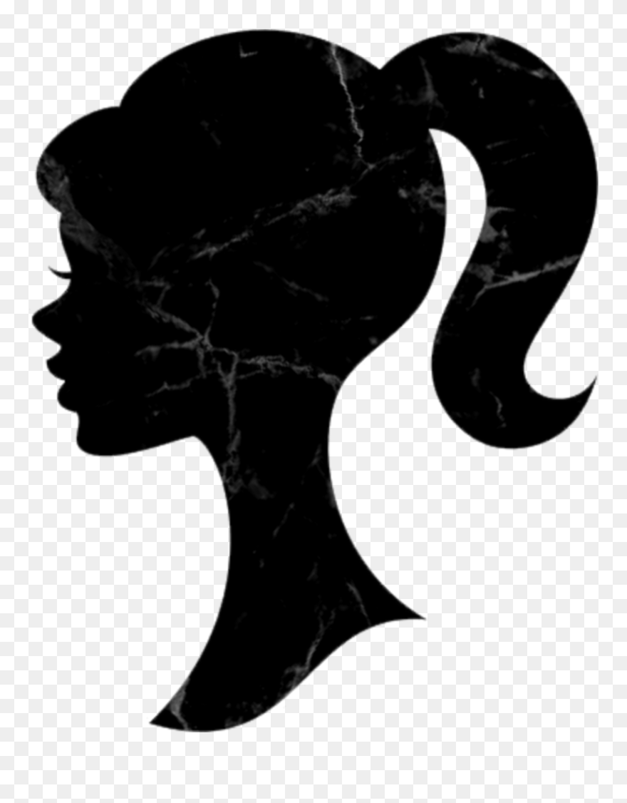 ##freetoedit #remixed #remix #black #marble #marmok - Silhouette Barbie Logo Png Clipart