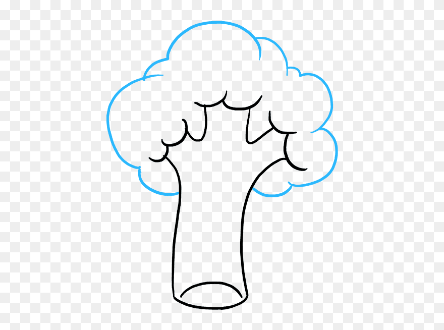 How To Draw Broccoli - Broccoli Drawinh Clipart