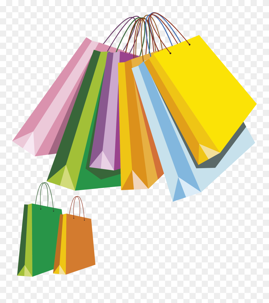 Clipart Paper Construction Paper - Clip Art Shopping Bags - Png Download