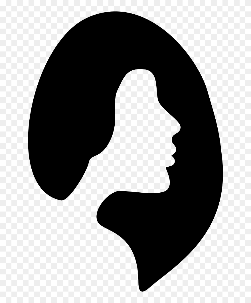 Female Hair Salon Symbol - Women Icon Side Clipart