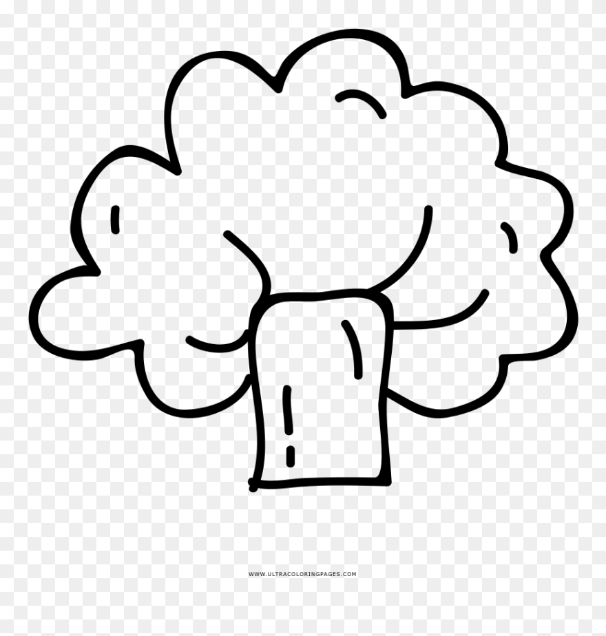 Broccoli Coloring Page - Line Art Clipart