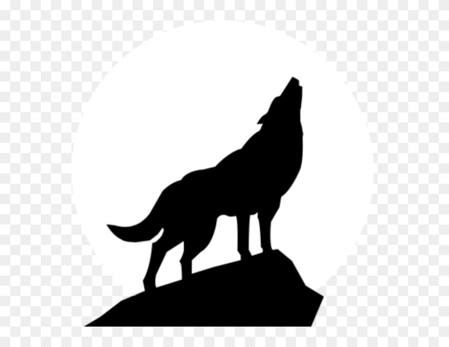 Gray Wolf Stencil Silhouette Art Clip Art - Wolf Silhouette - Png Download