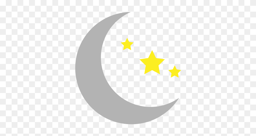 Moon And Stars Star And Crescent Clip Art - Crescent - Png Download