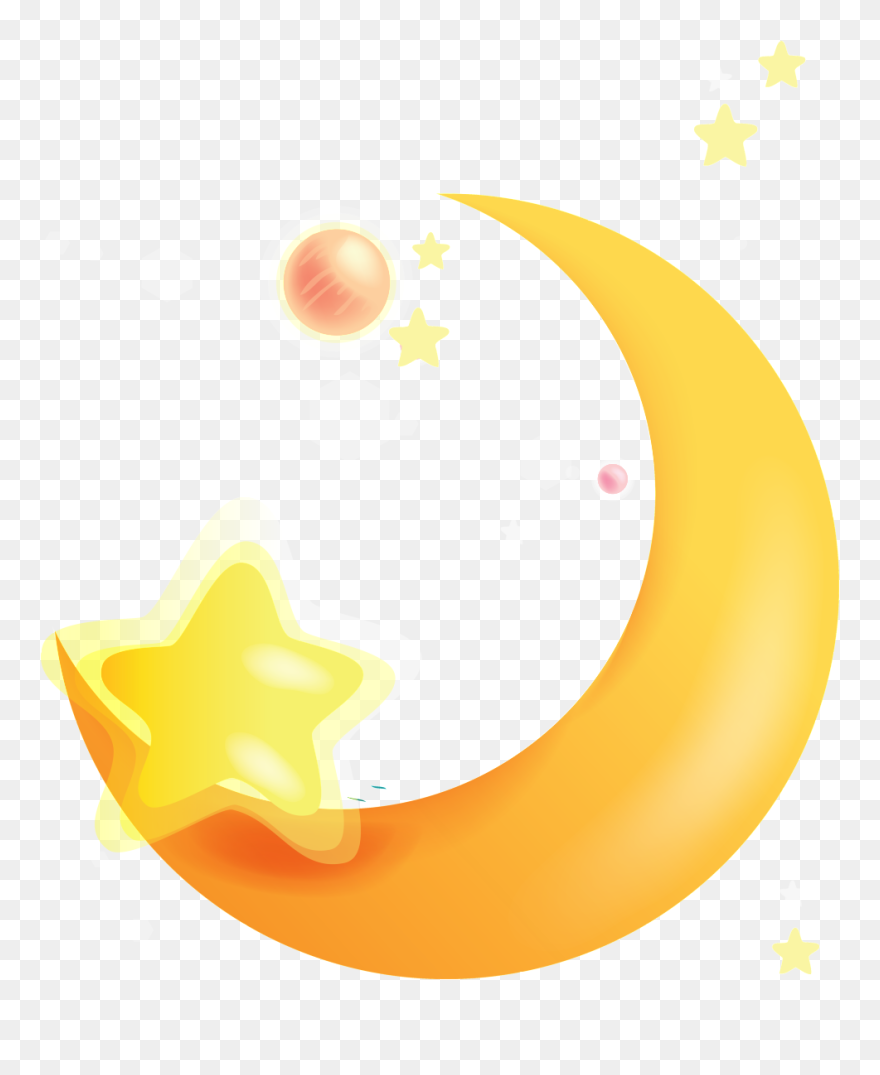 Beautiful Moon Map Transparent Decorative Material - Planet Origami Clipart