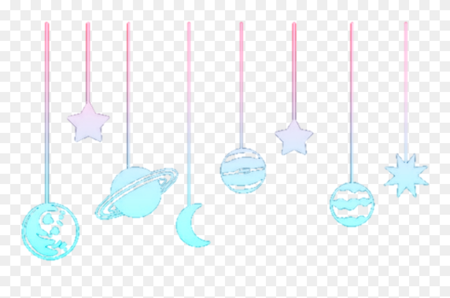 Ftestickers Clipart Sky Moon Stars Gradientcolors - Separadores Aesthetic Black - Png Download