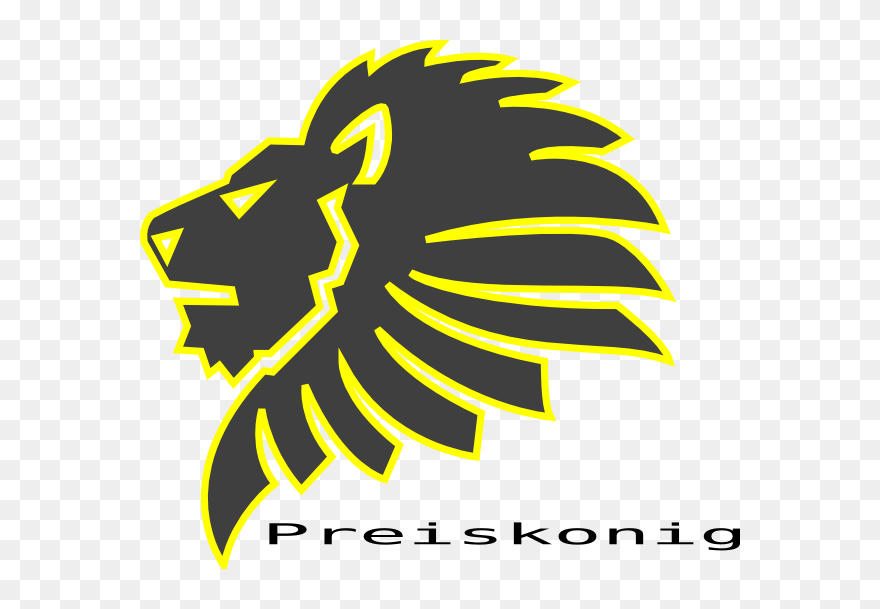 Black Lion Head Silhouette Clipart
