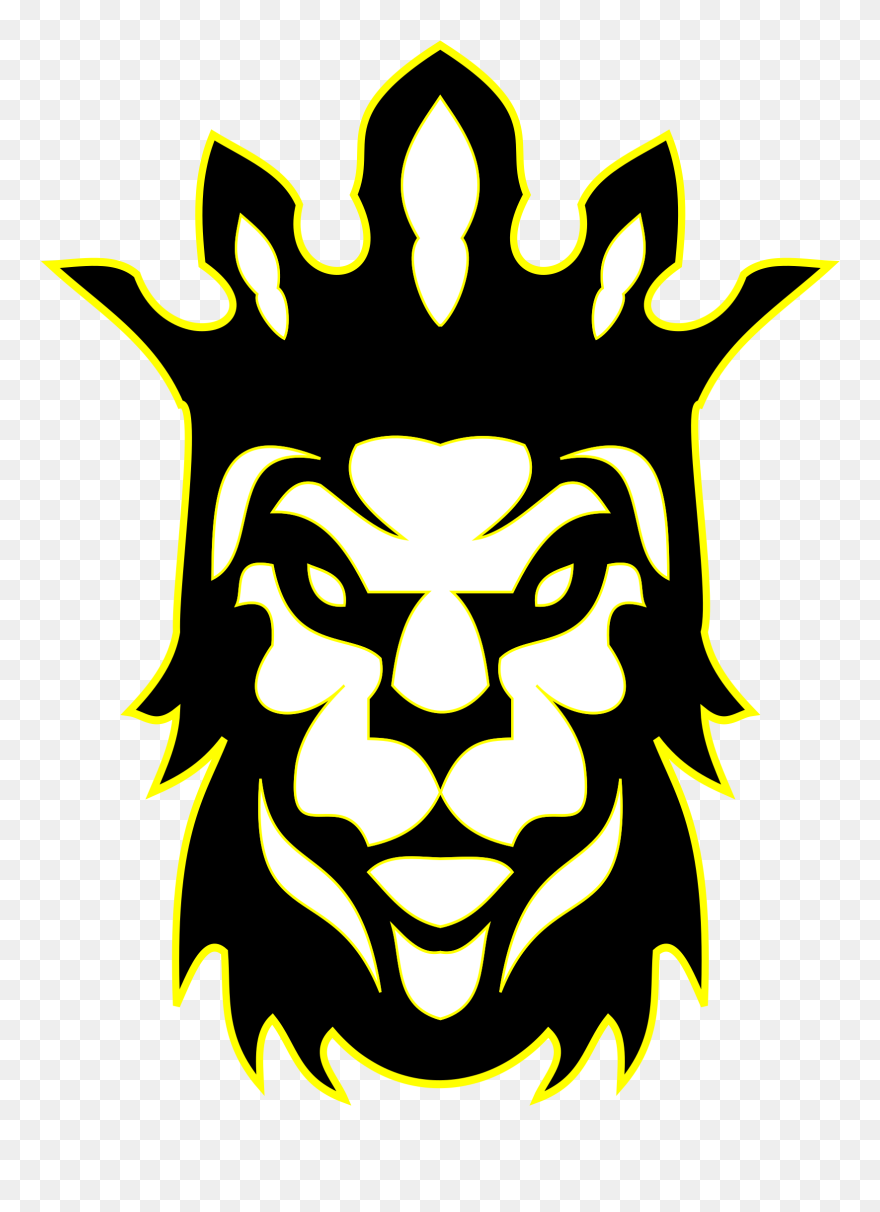 Lion Head With Crown Clipart - King Lion Icon Png Transparent Png
