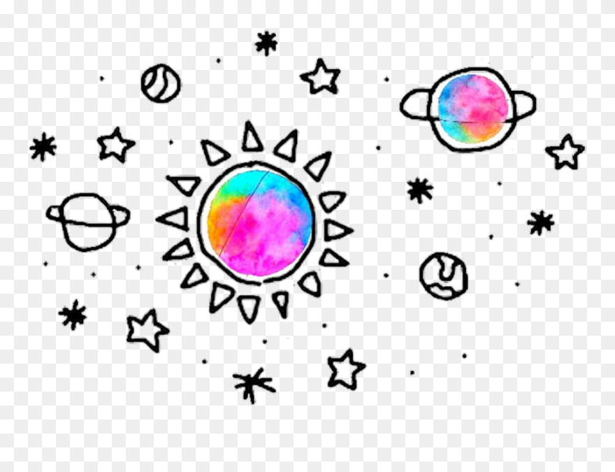 1280 X 957 - Stars And Planets Drawing Clipart