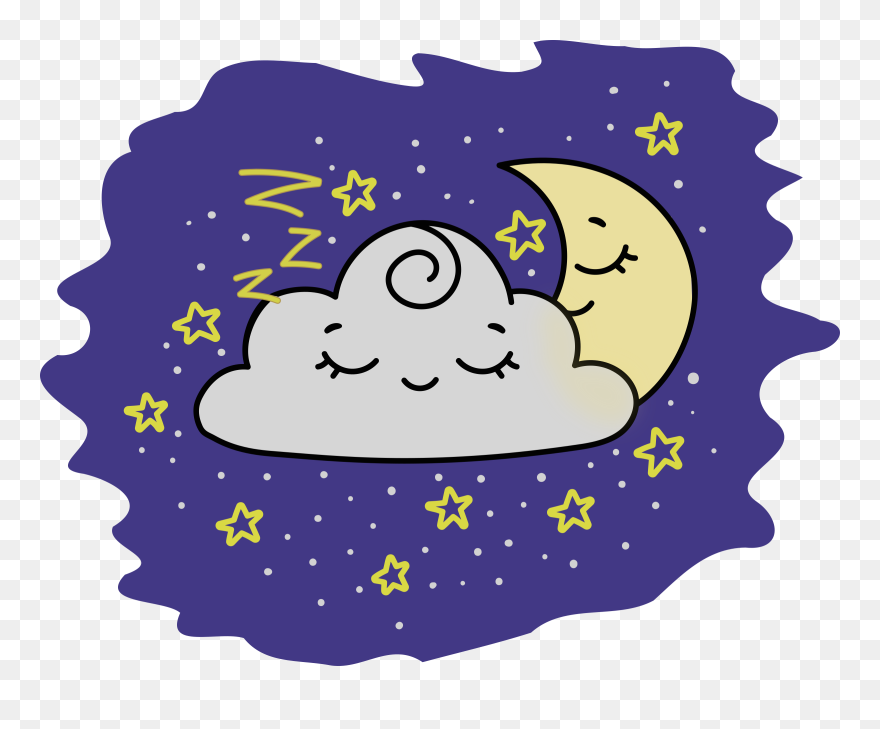 Sleep Cloud Cartoon Clipart