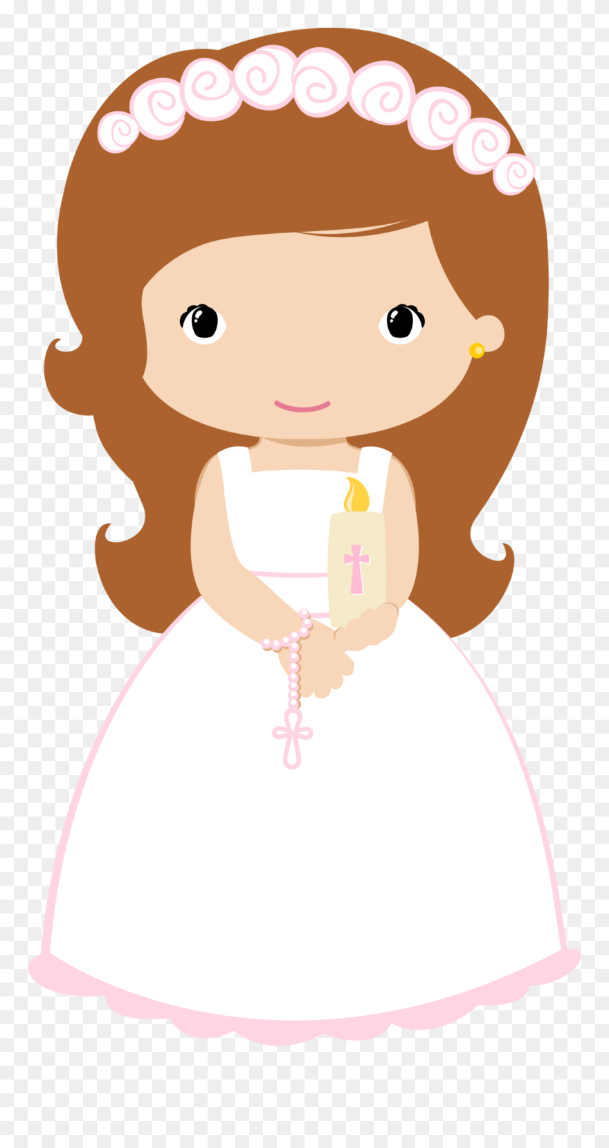 Christening, First Communion Banner, First Holy Communion, - Clipart Communion Girl Png Transparent Png