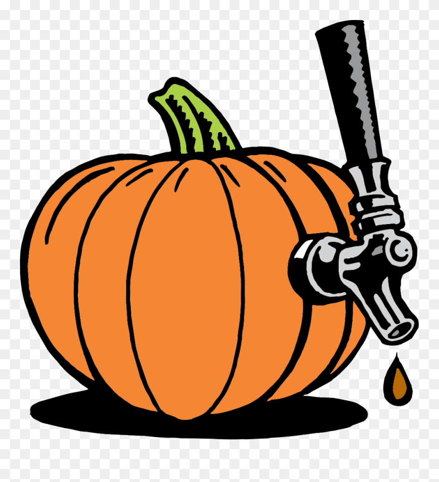 Pumpkin Bowling Clipart Black And White 2015 - Beer - Png Download
