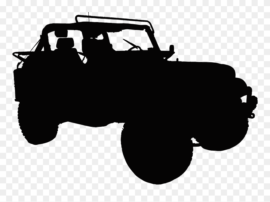 Silhouette,monochrome Photography,black - Clip Art Jeep Silhouette - Png Download