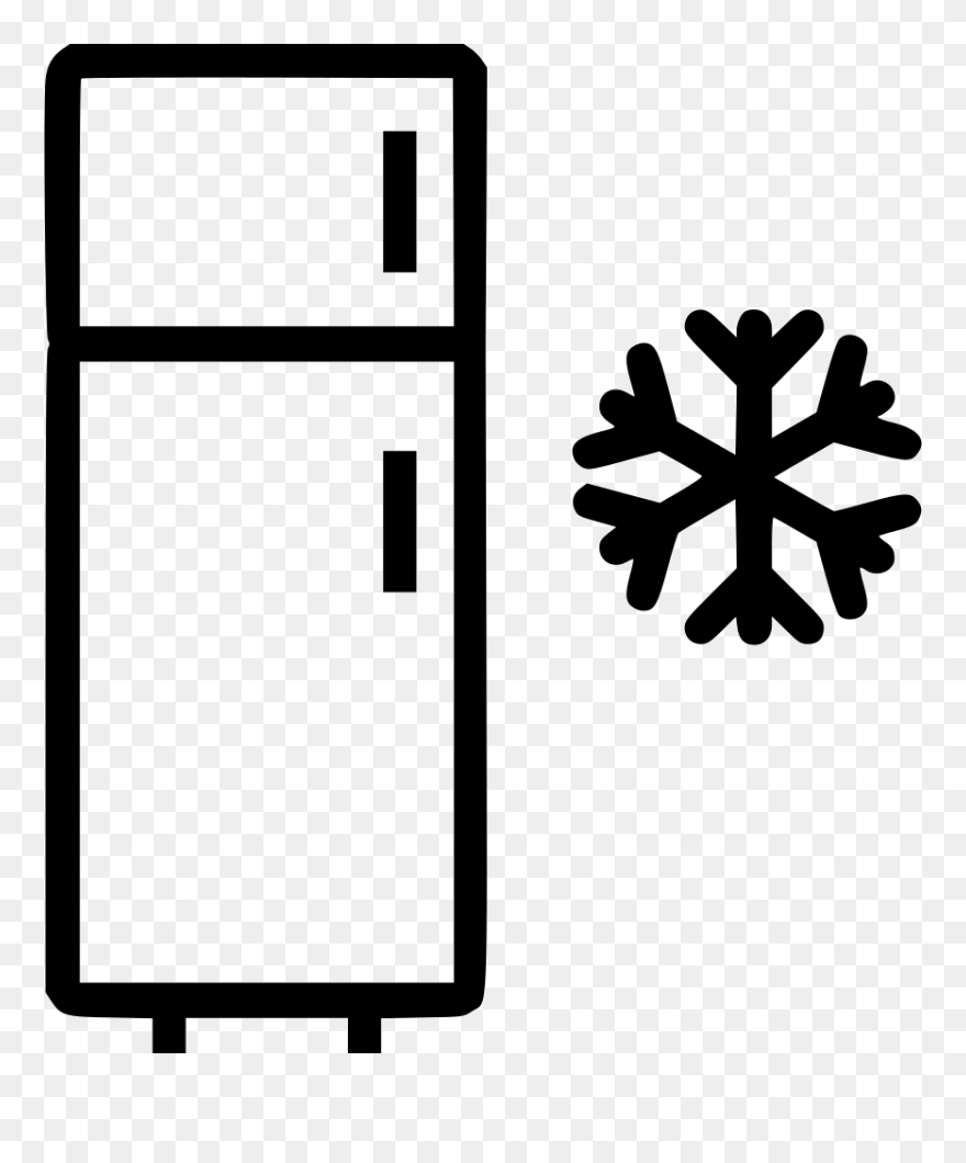 Refrigerator Fridge Snowflake Freezer - Frozen Snowflake Png Clipart